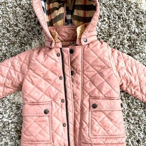 Burberry girls quilted jacket